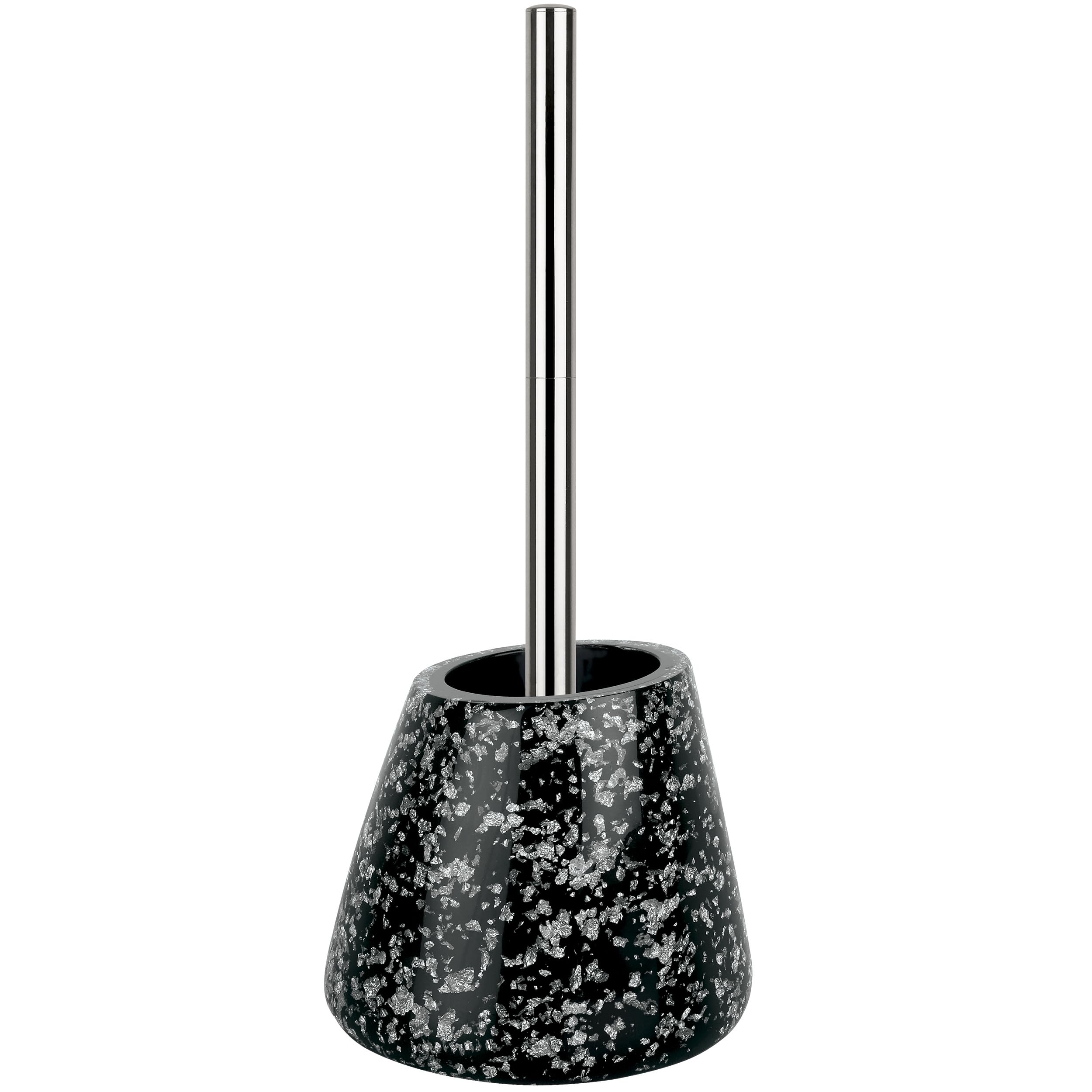 Spirella Etna Toilet Brush | Black Glitter Polyresin Bathroom Decor