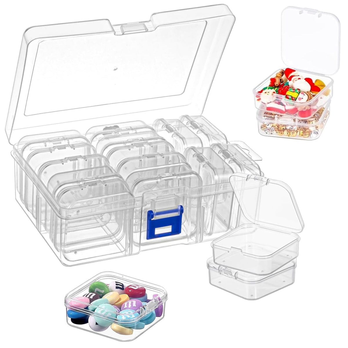 UNINGYI Bead Organiser Storage Box, Small Storage Boxes with Lid Small - image 1