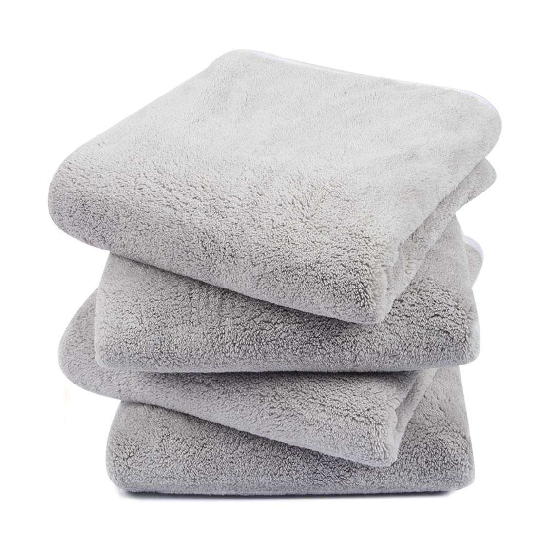 KinHwa Microfibre Hand Towels | Super Absorbent Quick Dry 4 Pack – Grey