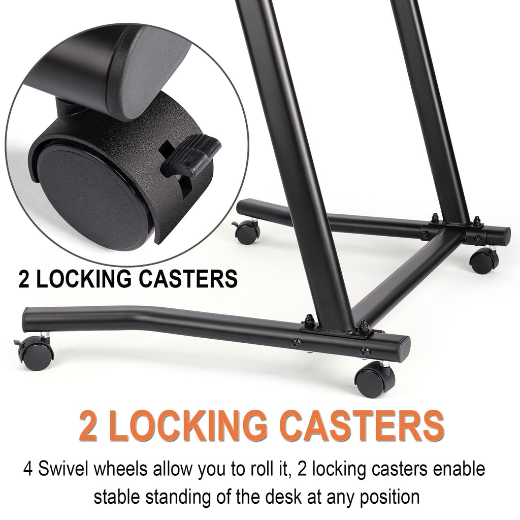 CXWXC Bike Trainer Desk – Height-Adjustable Indoor Cycling Laptop Stand