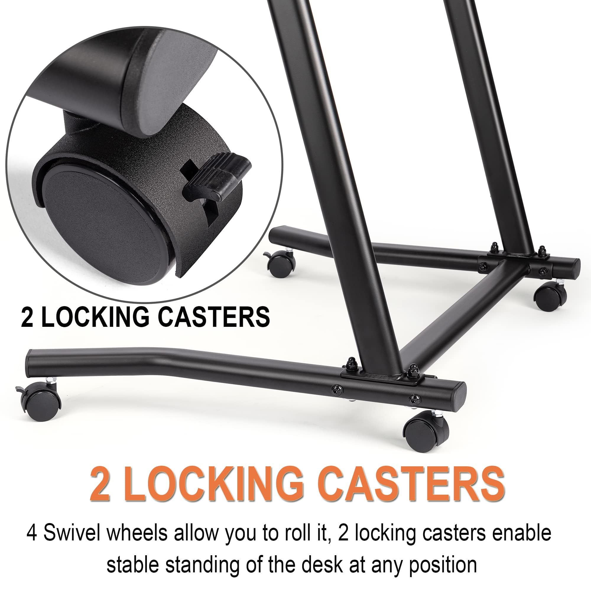 CXWXC Bike Trainer Desk – Height-Adjustable Indoor Cycling Laptop Stand