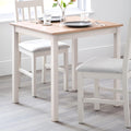 Julian Bowen Coxmoor Square Dining Table – Solid Oak & Ivory Wood