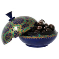 Rita Farhi Dark Chocolate Covered Ginger - Handmade Blue Bonbonniere 130g