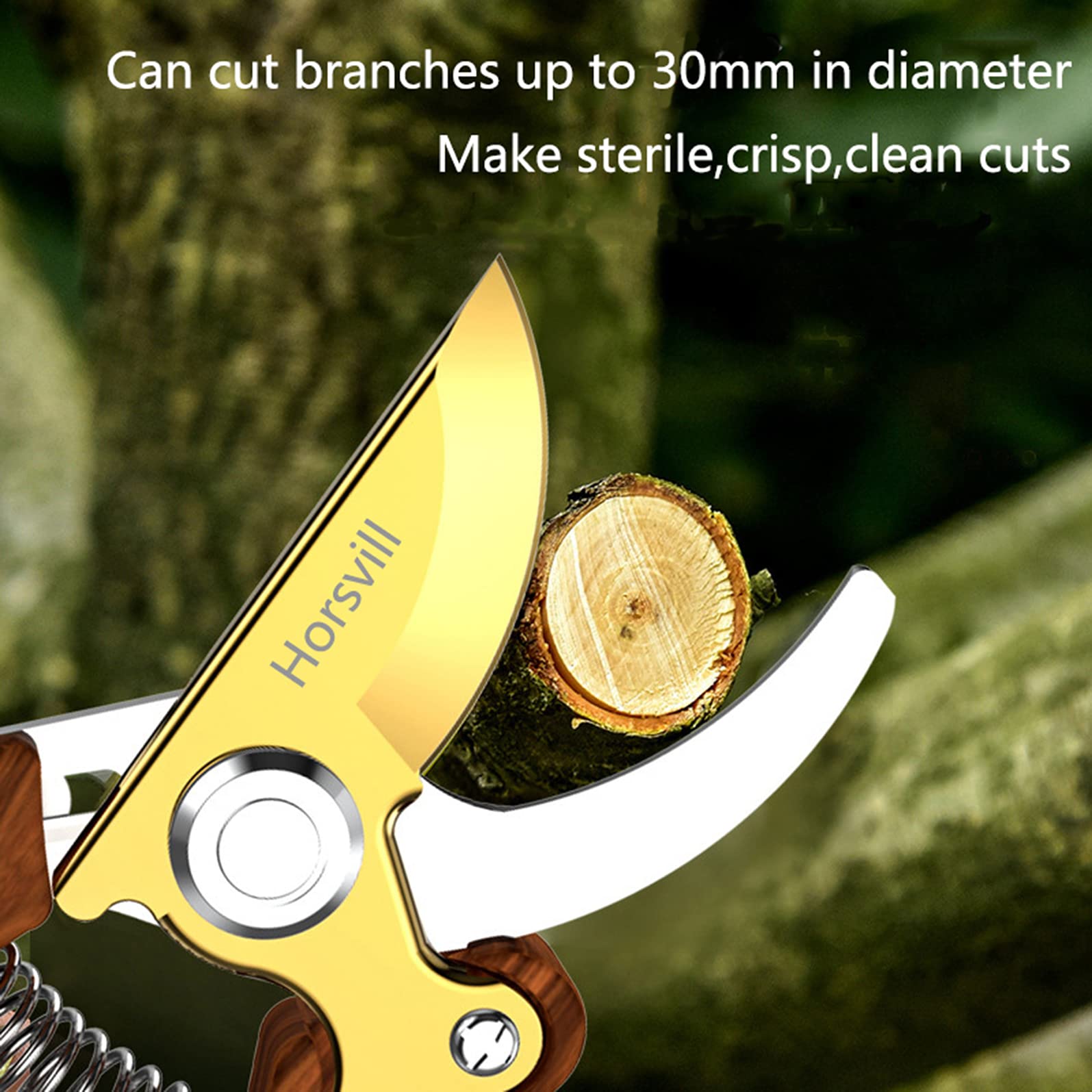 Horsvill Japanese SK4 Steel Garden Shears | Heavy Duty Pruning Scissors
