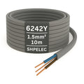 SHPELEC 1.5mm Twin and Earth Cable | 10m BASEC Approved Mains Wire