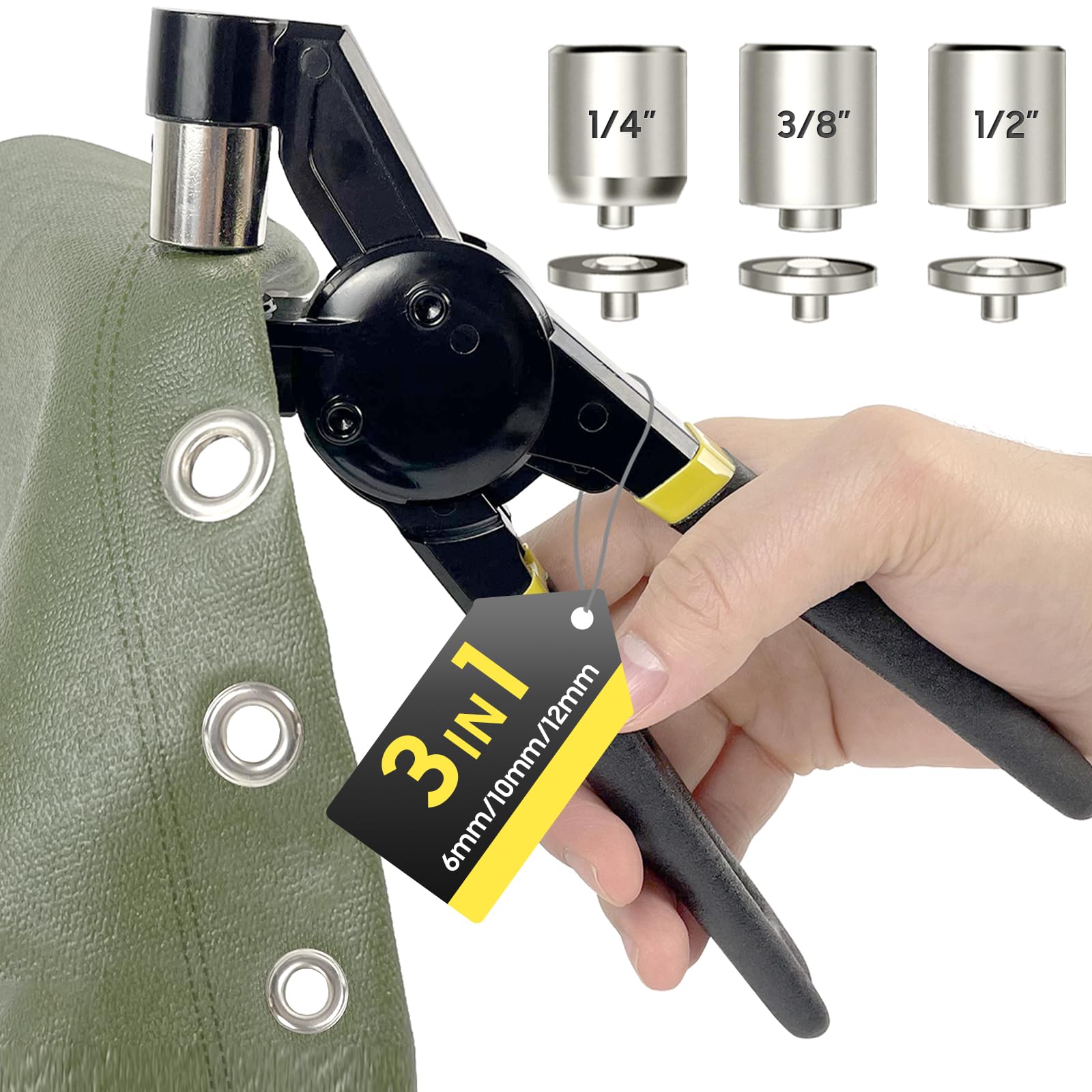HAPDEN Eyelet Punch Kit | 600 Grommets & Bag for Tarpaulin Repair