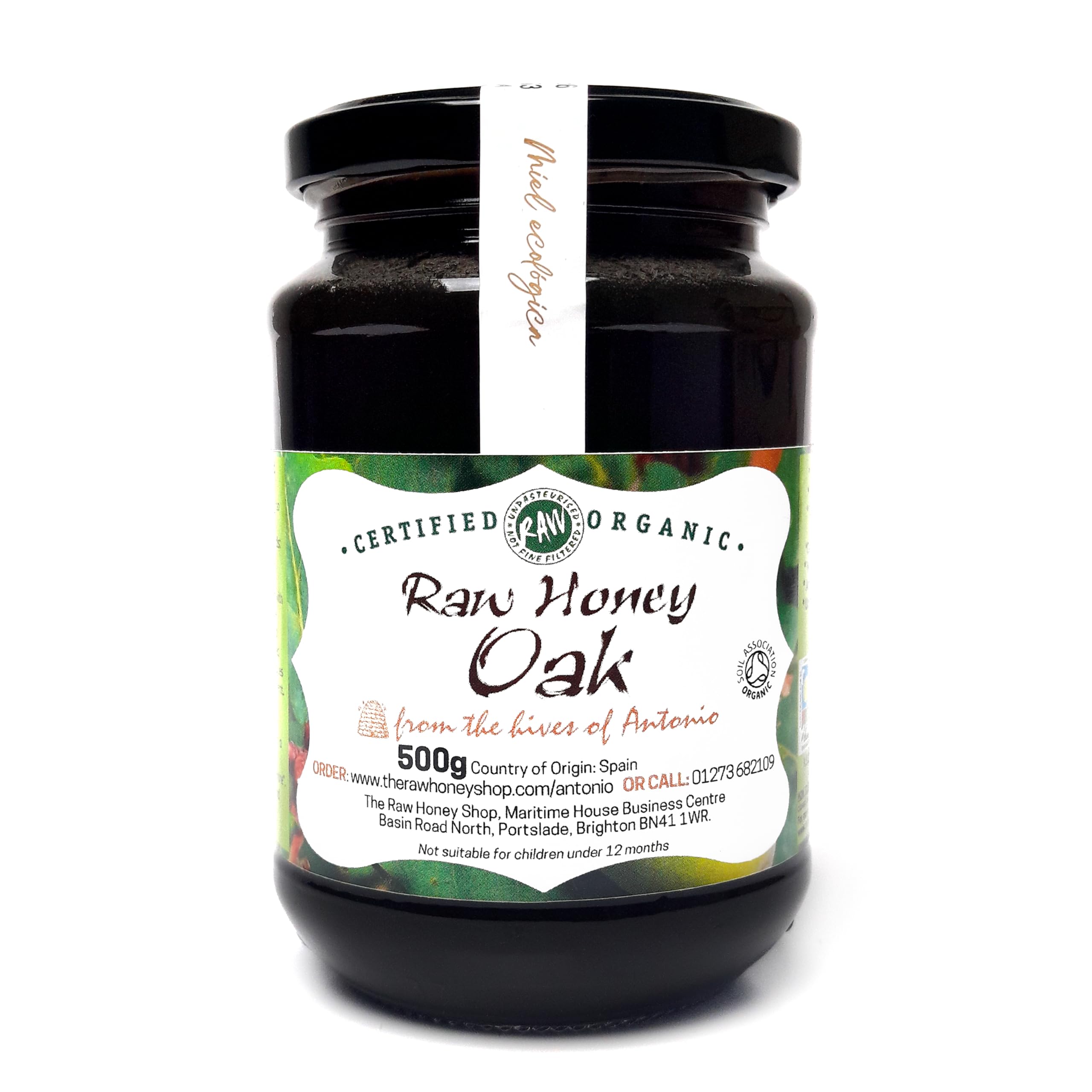 Antonio's Raw Organic Oak Honey – 500g Unpasteurised Mountain Honey