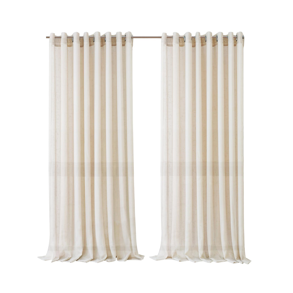 Elrene Carmen Sheer Outdoor Curtain – Weatherproof Extra-Wide Grommet Panel