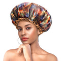 Reusable Waterproof Shower Cap – 2 Pack Floral Bath Hat for Women
