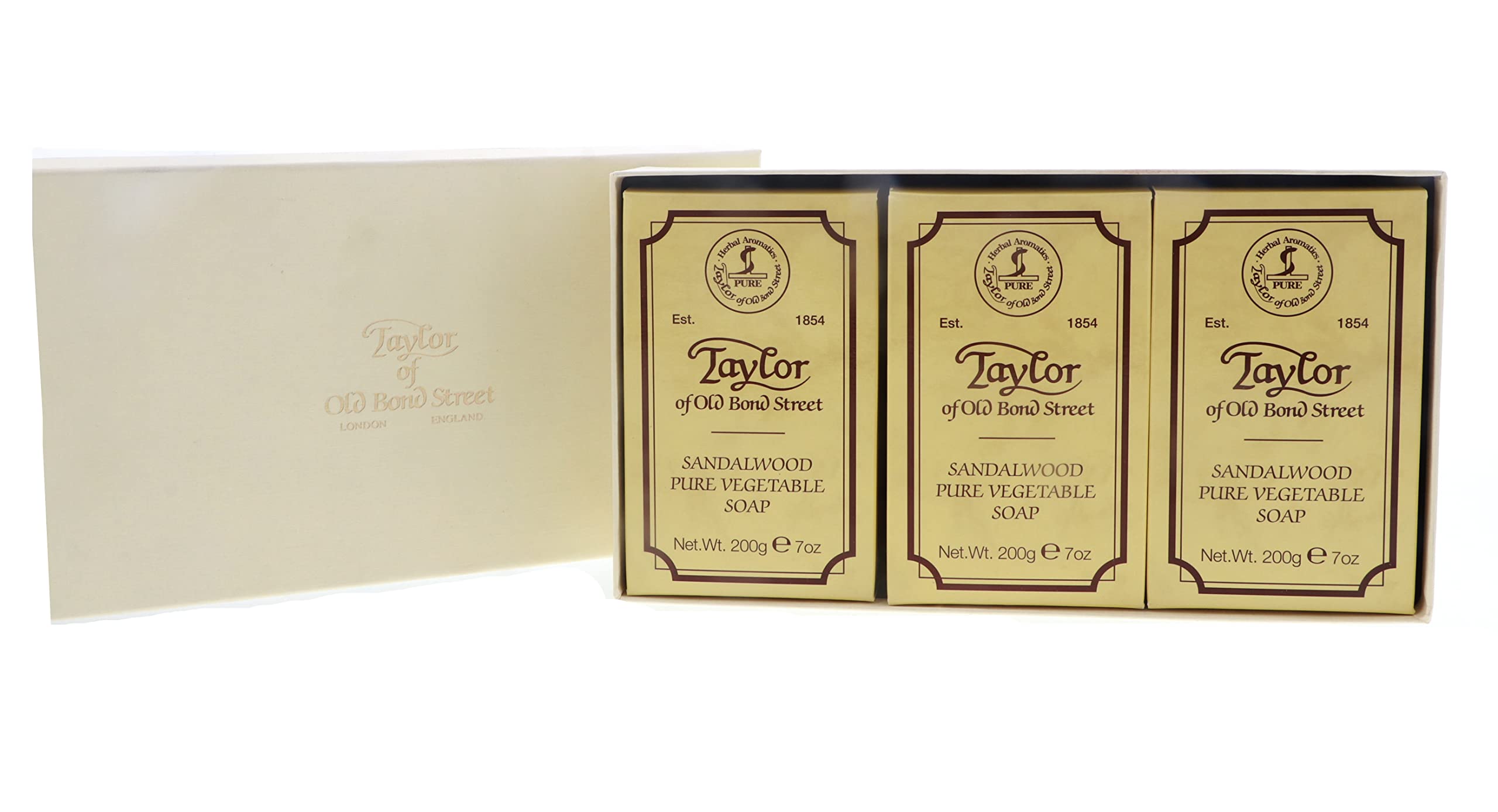 Taylor of Old Bond Street Sandalwood Triple Milled Bath Soap Gift Set