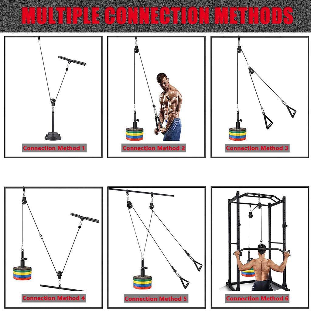 Cable Pulley System - Home Gym LAT Pull Down Strength Equipment
