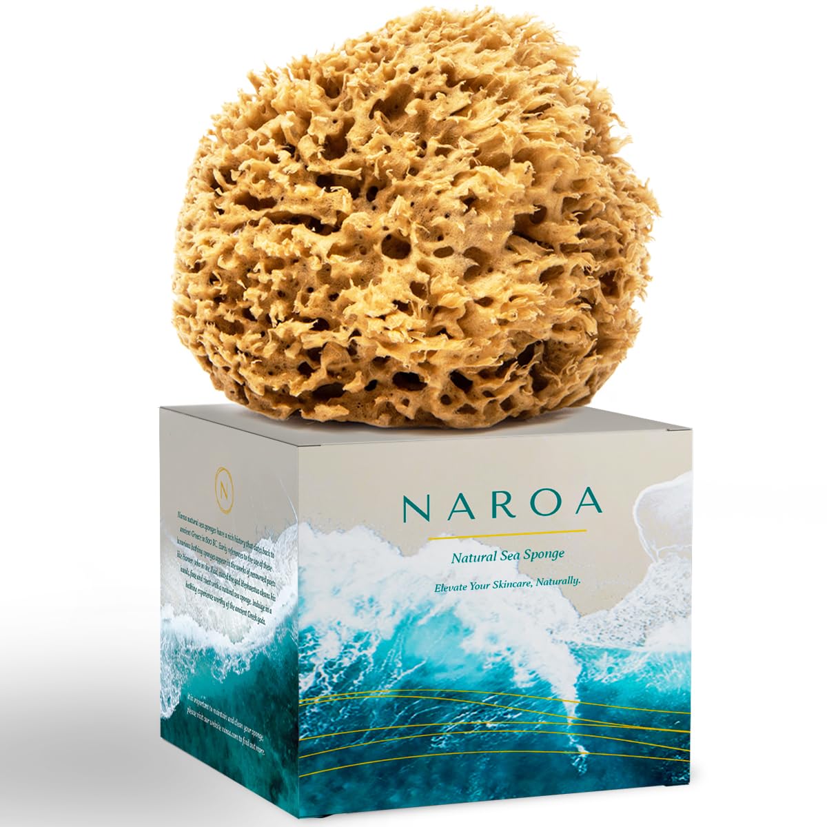 NAROA Natural Honeycomb Sea Sponge – Soft Eco-Friendly Body Scrubber