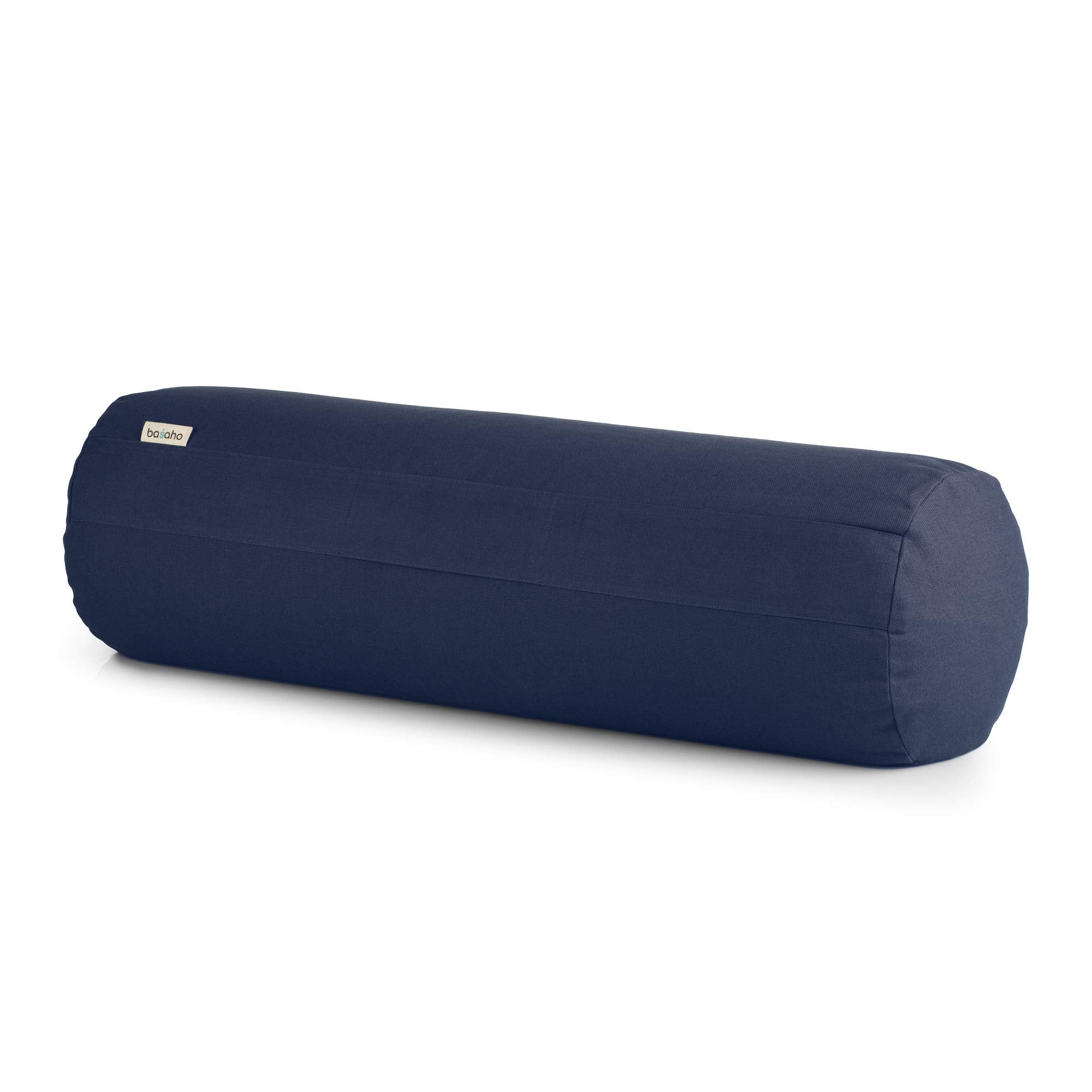 Basaho Organic Cotton Yoga Bolster | Buckwheat Hulls – Midnight Blue