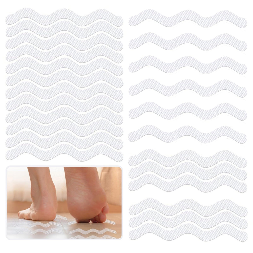 LUFFLOK 24 Pcs Bath Stickers Non Slip Bath Stickers Transparent - image 1