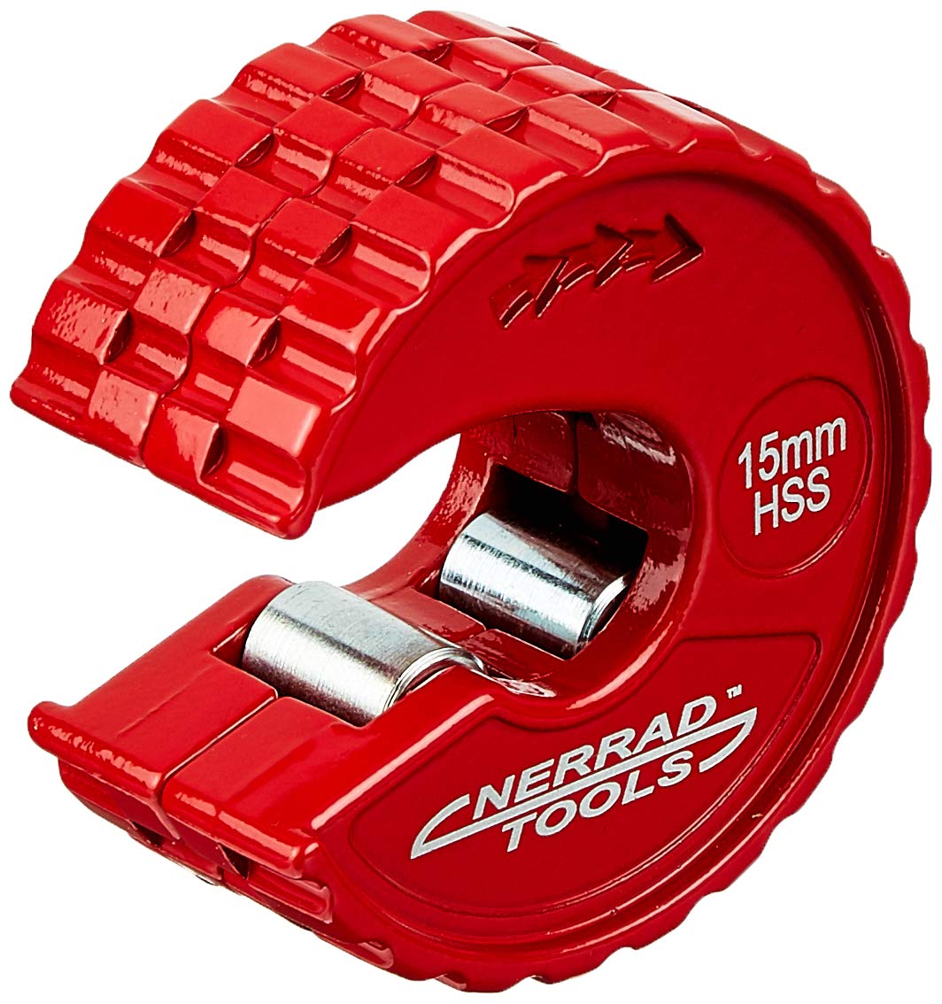 Nerrad Tools Pro Slice Copper Tube Cutter – 15mm Plumbing Tool, Red