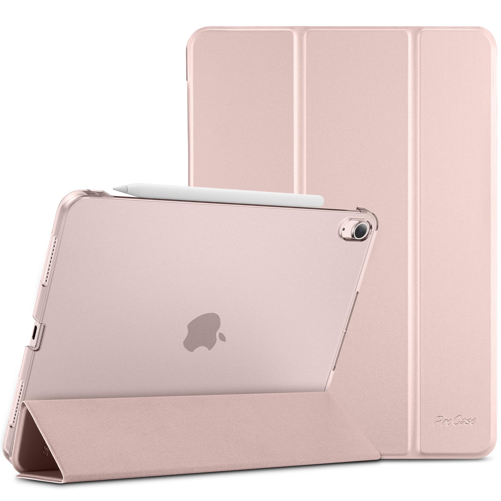 ProCase Smart Case for iPad Air 11-inch M3/M2 & 10.9-inch Air 5/4 – Pink