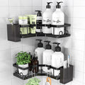 PKBD Corner Shower Caddy 2-Pack | Rustproof Stainless Steel Storage Rack