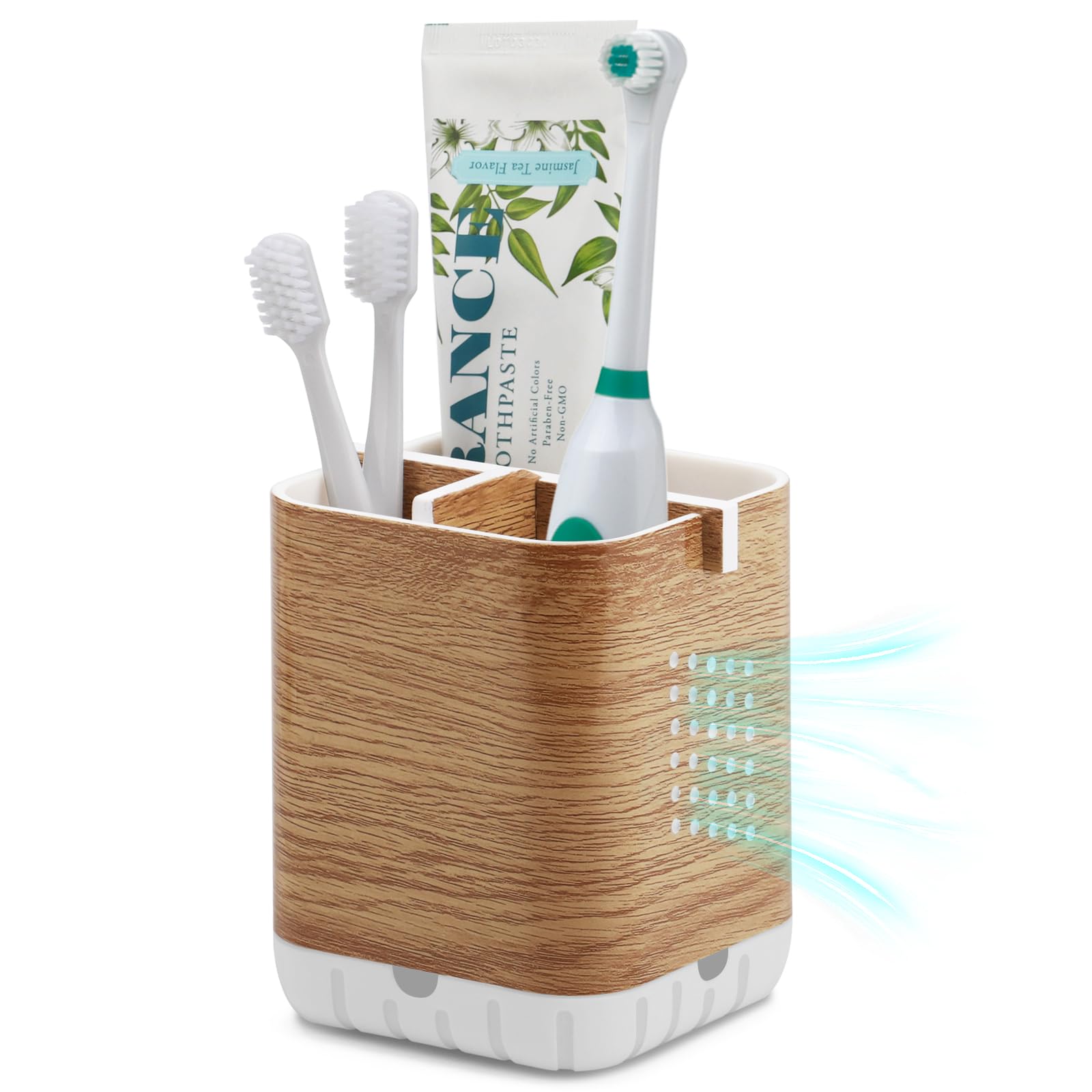BYUNER Electric Toothbrush Holder | 3-Slot Bathroom Countertop Caddy