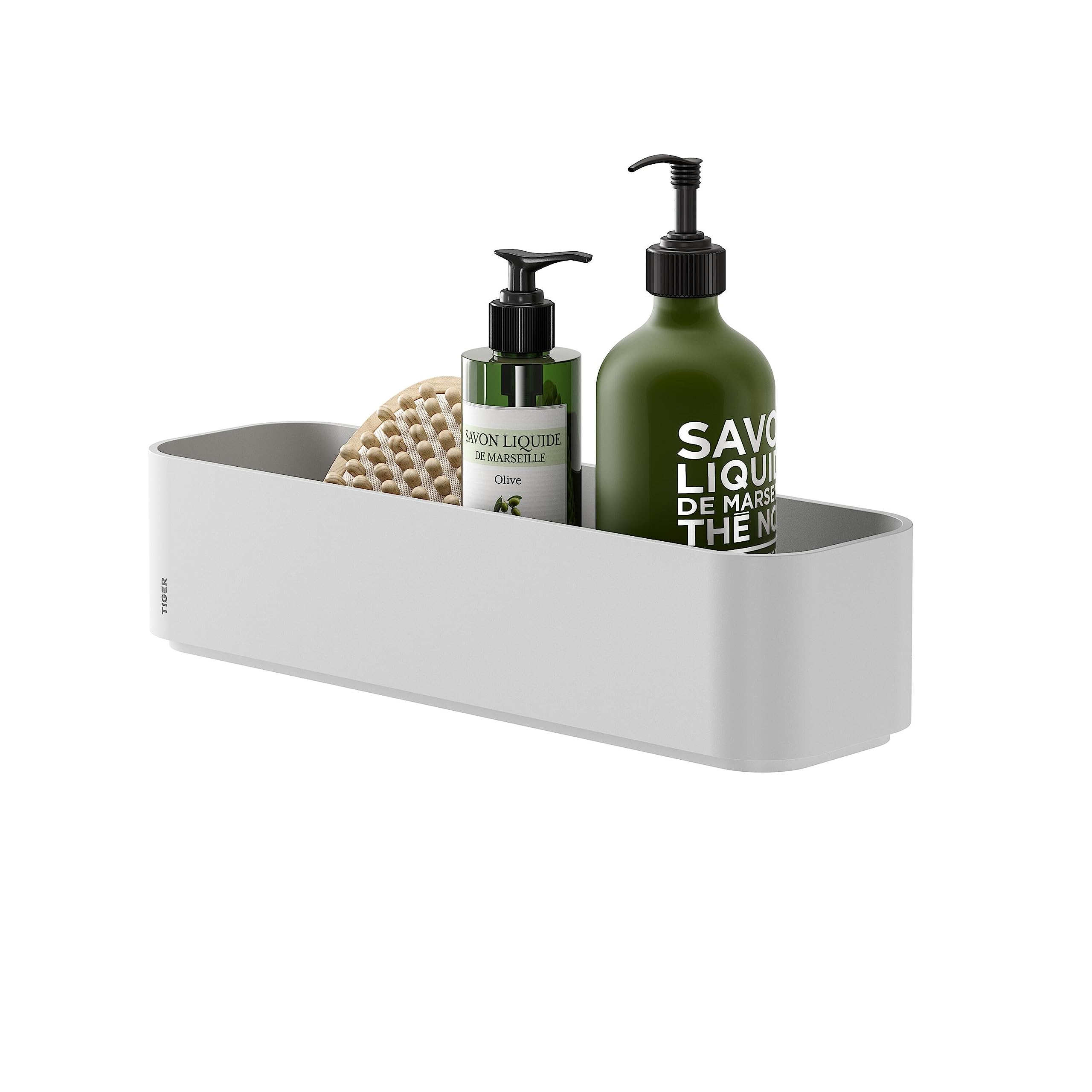 Tiger 2-Store Wall Tray | 35cm White ABS Shower Basket & Caddy
