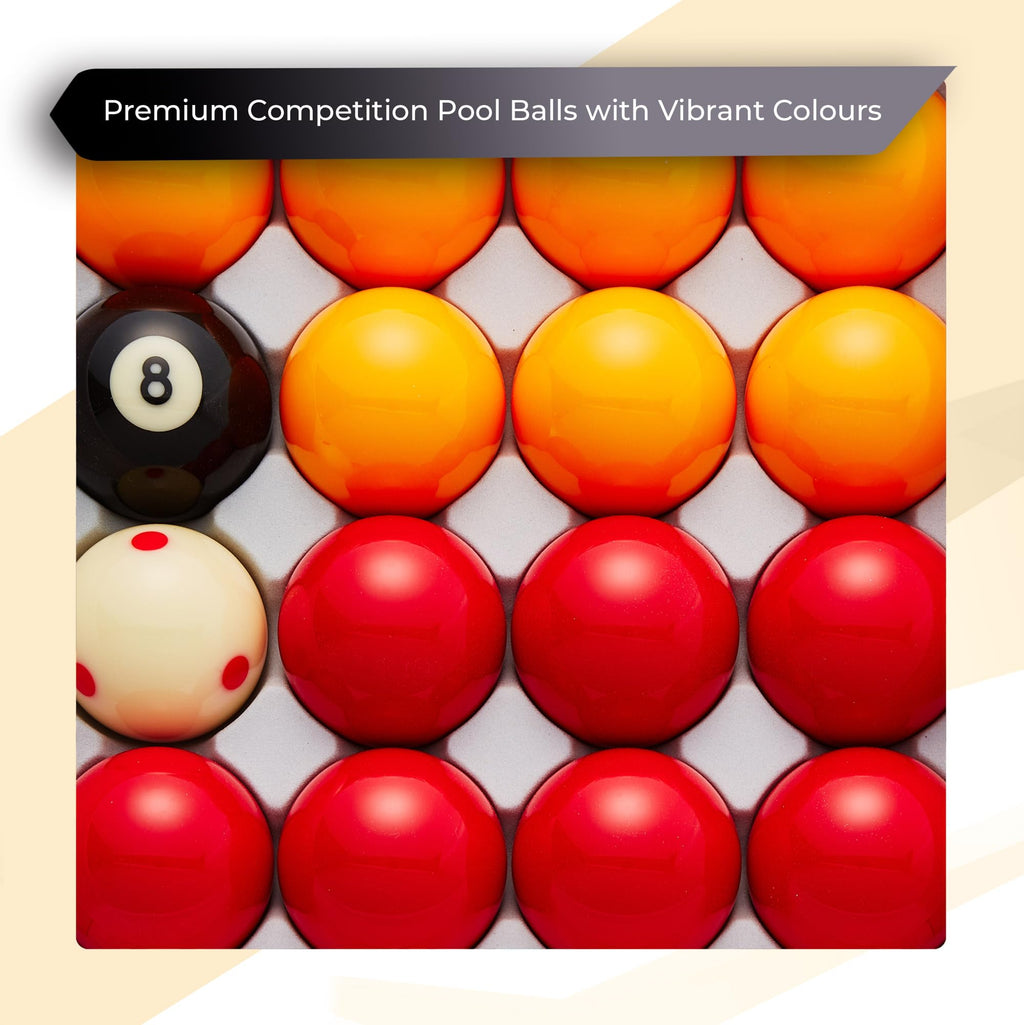 Cue-King Phenolic Resin Pool Balls Set - 2" Red & Yellow Grade AA