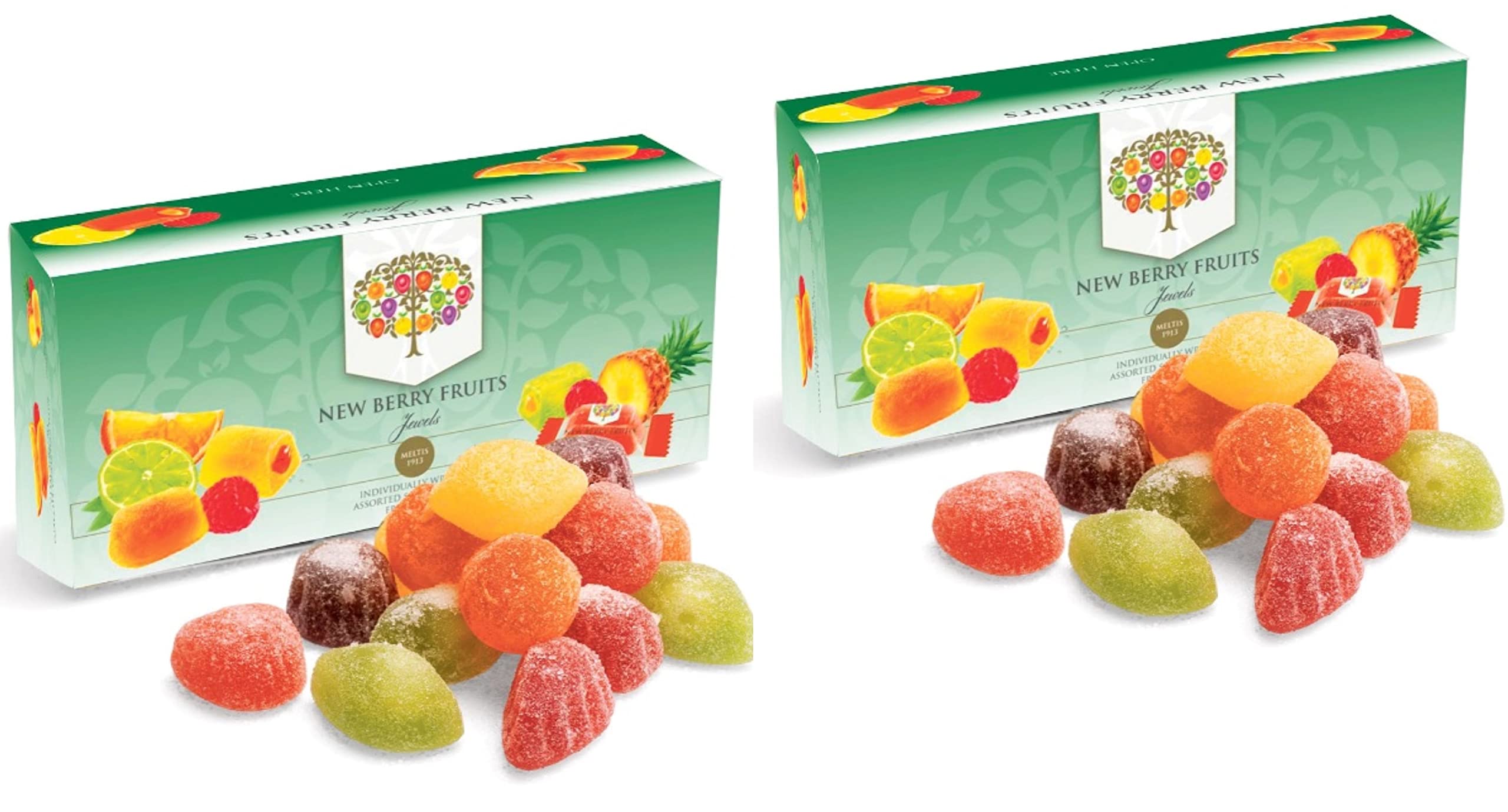 Hezvic New Berry Fruit Jewels – Assorted Soft Centred Jellies, 2x300g