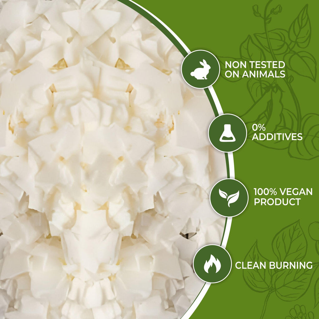 Auroh 100% Pure Soy Wax Flakes for Candle Making – 10KG Natural Soya