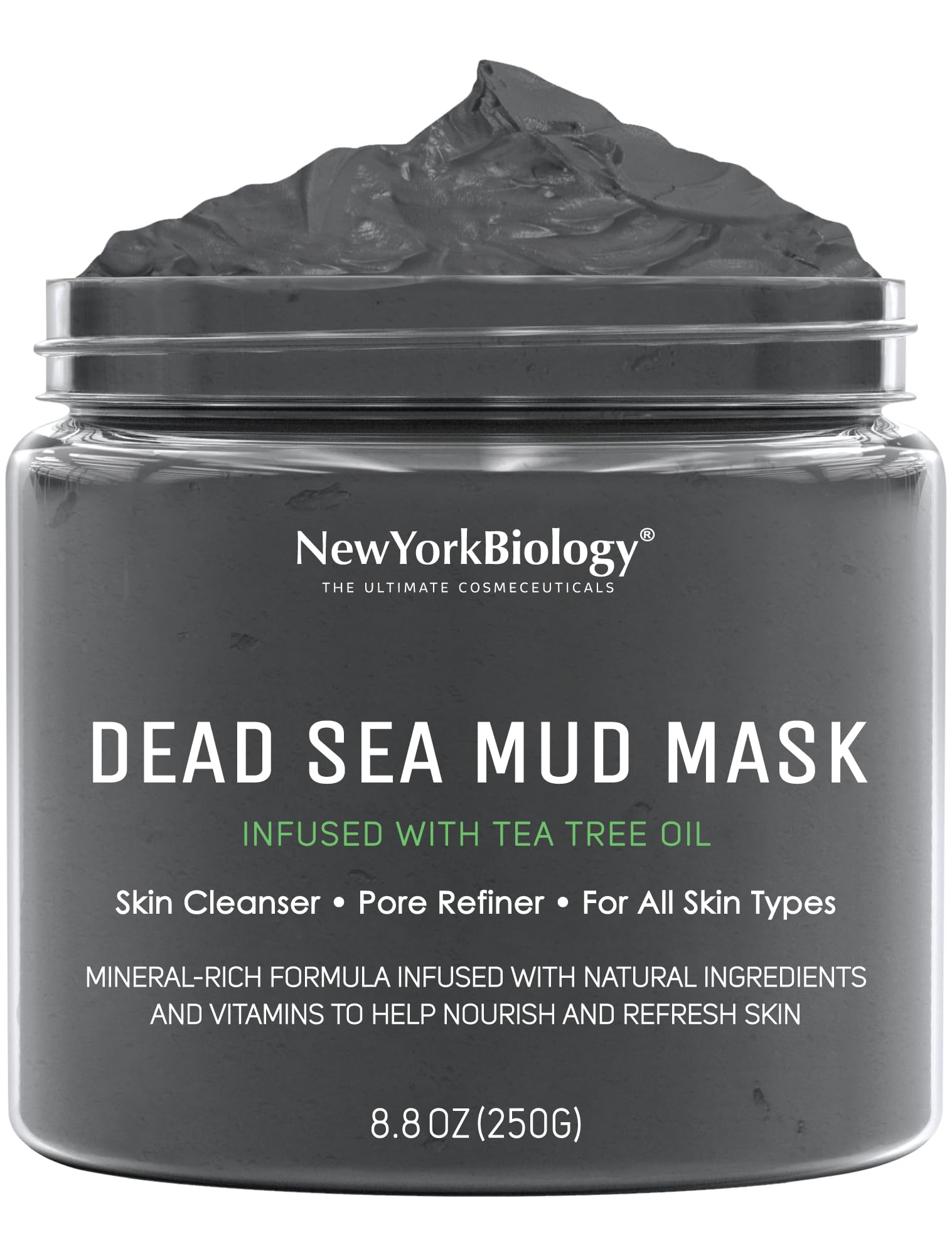 New York Biology Dead Sea Mud Mask with Tea Tree - Pore Refiner, 250g