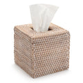 Jolof Store Rattan Tissue Box Cover | Woven Napkin Holder - Honey Brown