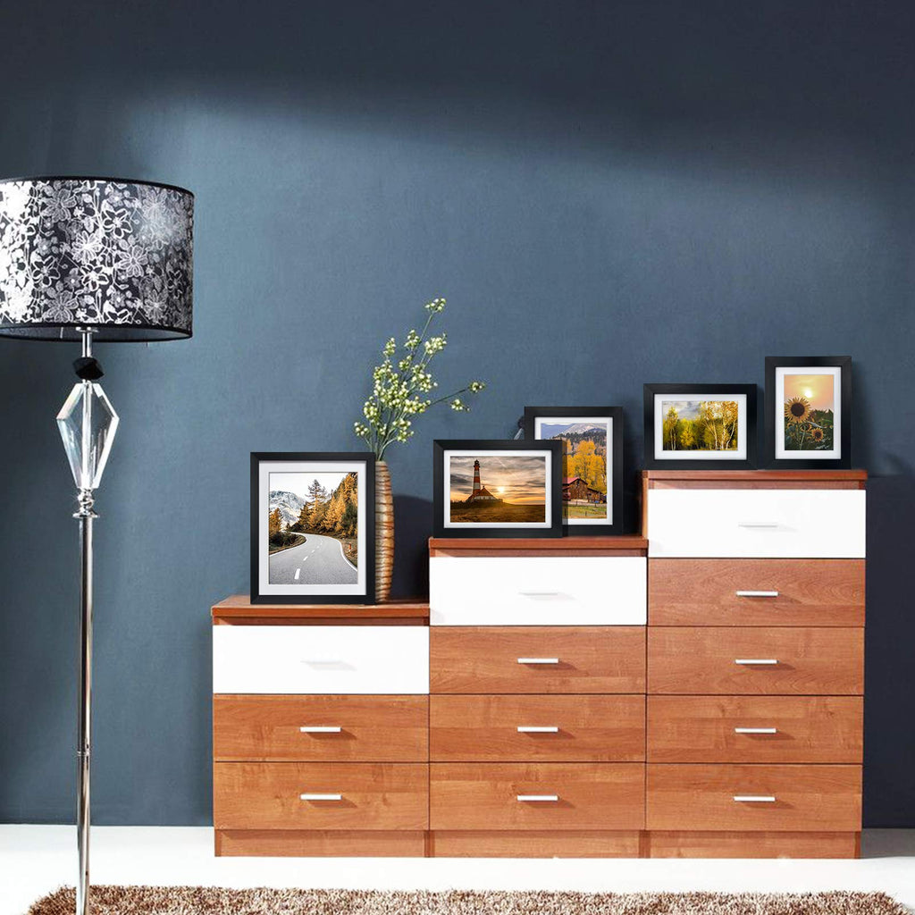 Giftgarden Black Gallery Wall Picture Frame Set | 10 Pack Matted Frames