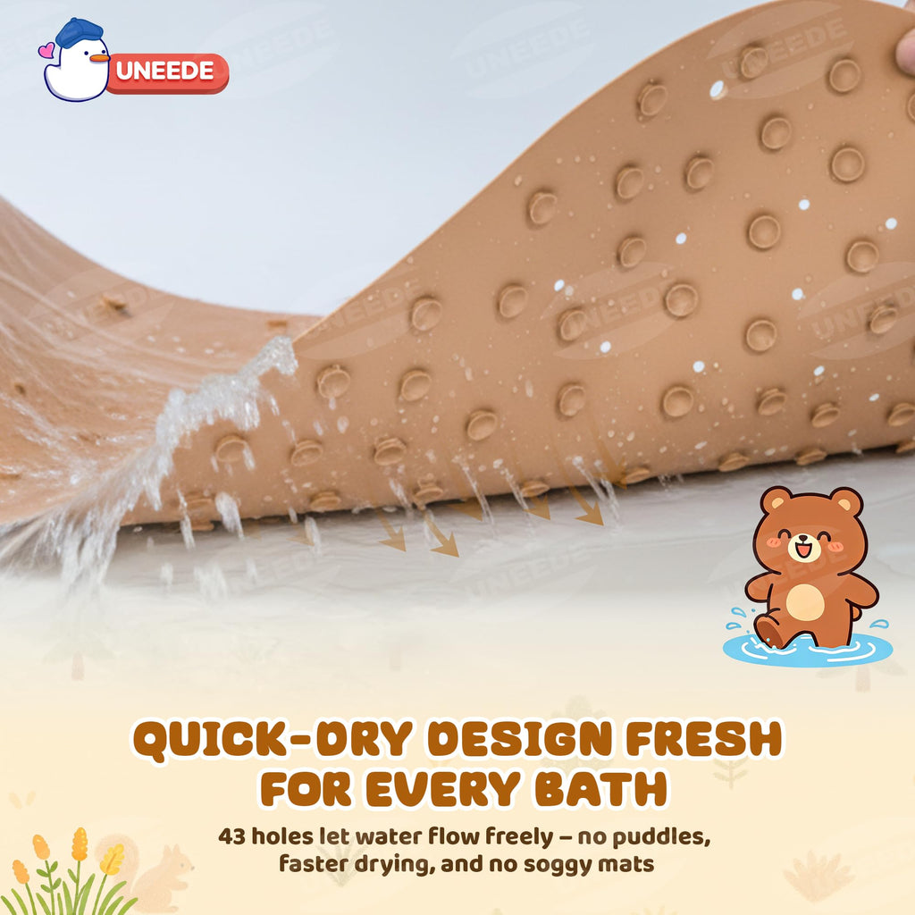 UNEEDE Baby Bath Mat Non Slip Anti Mould Natural Rubber - image 5