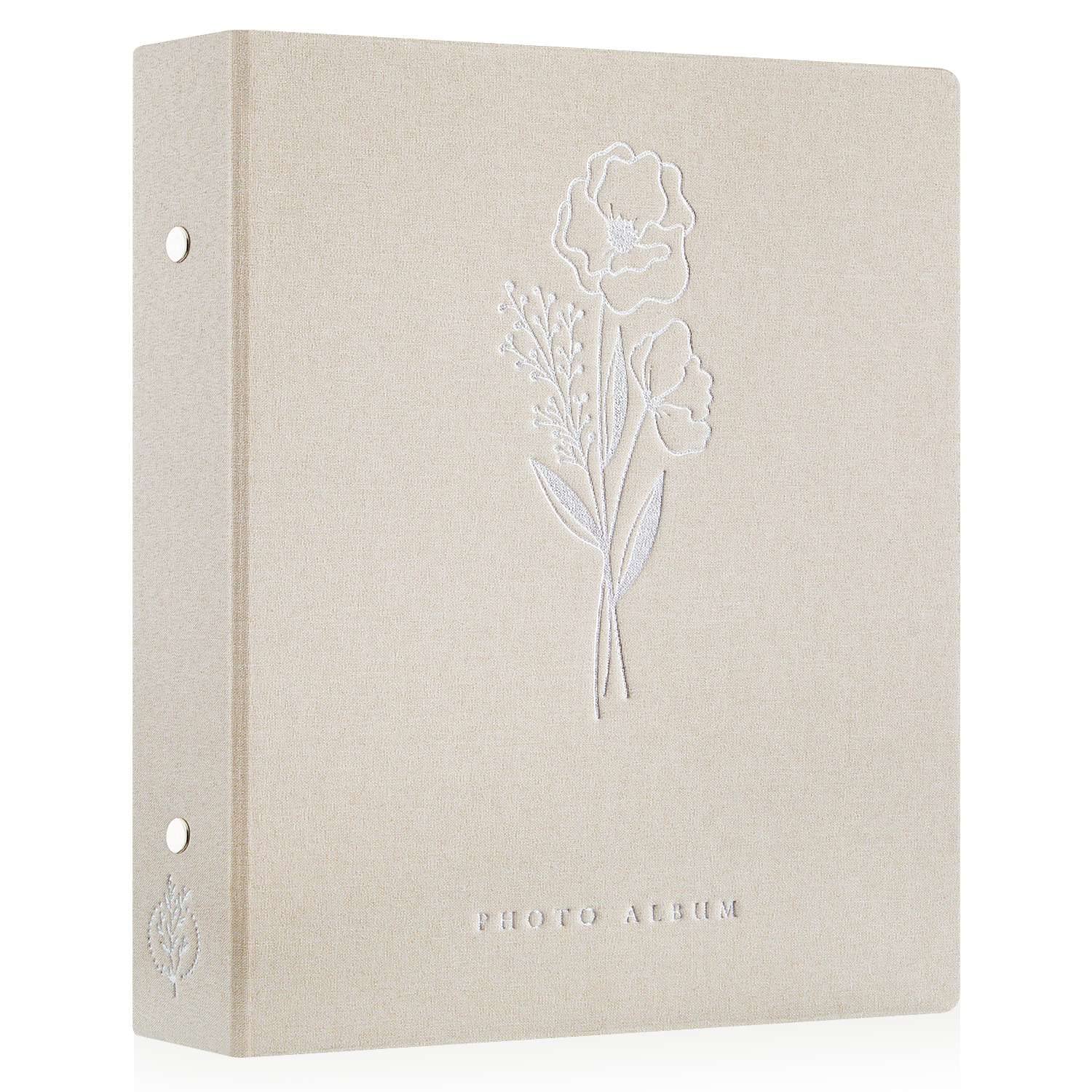 Lanpn 400 Pockets 6x4 Photo Album | Linen Slip-in Portrait Album - Beige