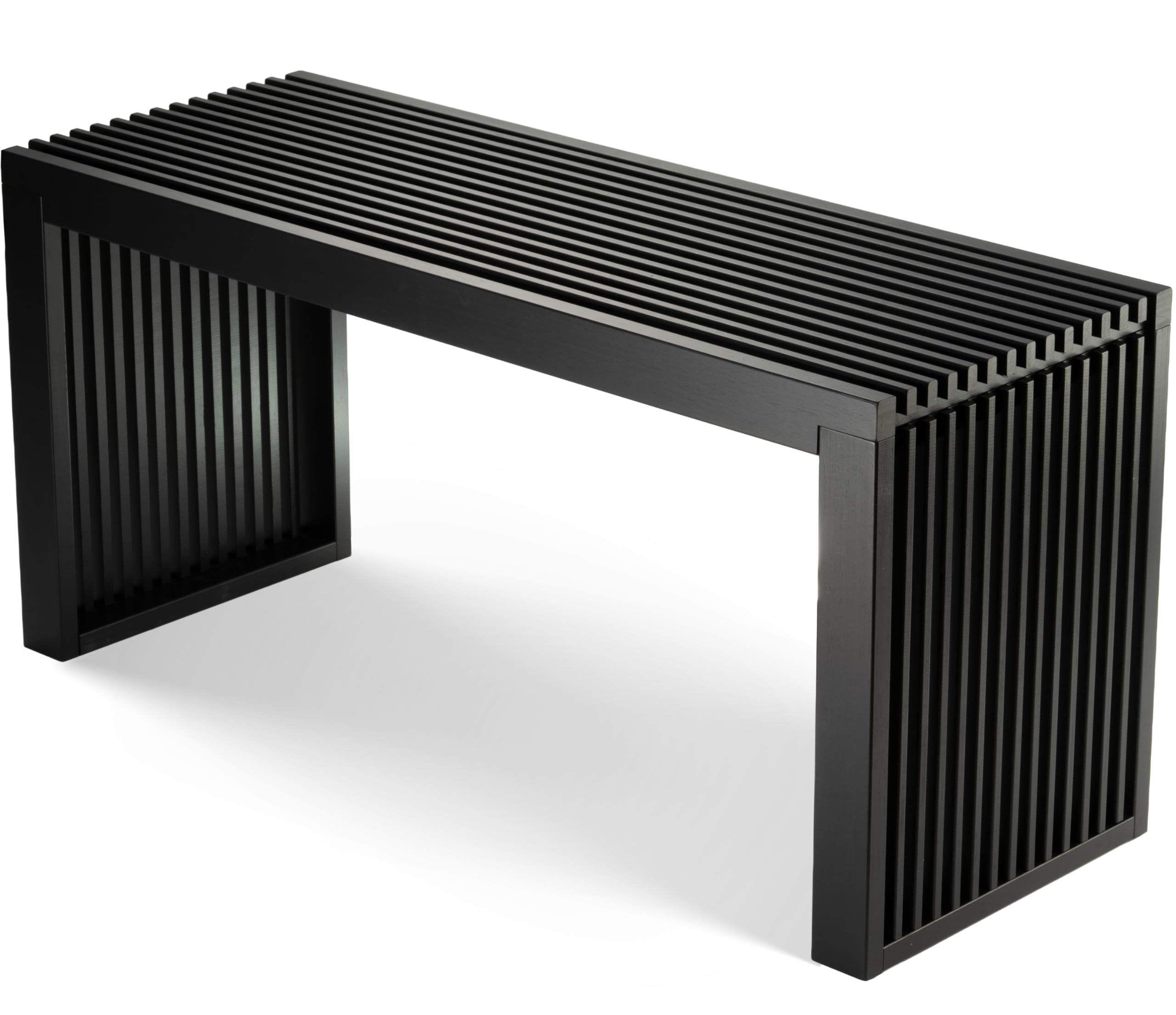 Bamboo Dining Bench – Black 90cm Modern Hallway Seating