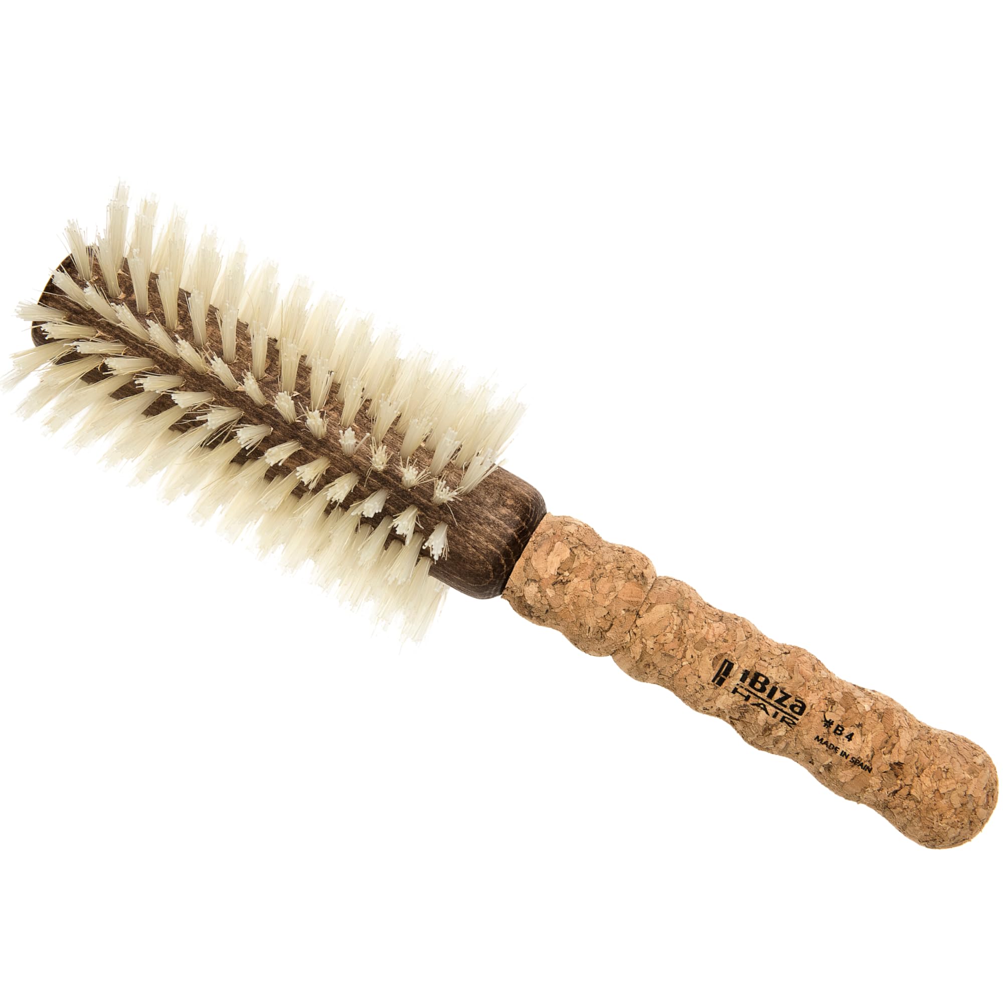 Ibiza Hair B4 Round Brush – Professional Cork Wood & Natural Bristles