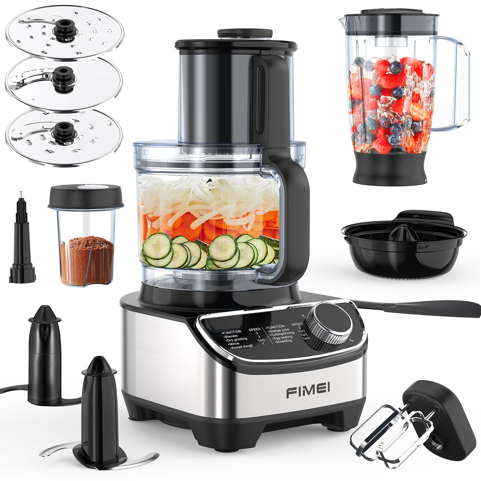 FIMEI 1300W Multifunctional Food Processor | 3.5L Chopper & 1.5L Blender