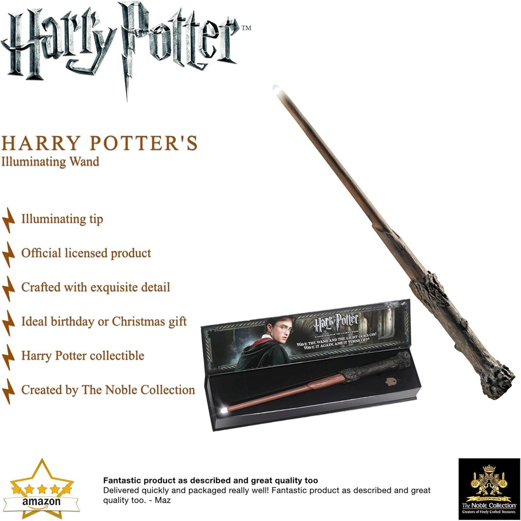 The Noble Collection Harry Potter Illuminating Wand - 14" Movie Replica