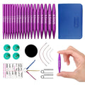 Knitiss Interchangeable Circular Knitting Needles Set - 9 Pairs, 5cm Short