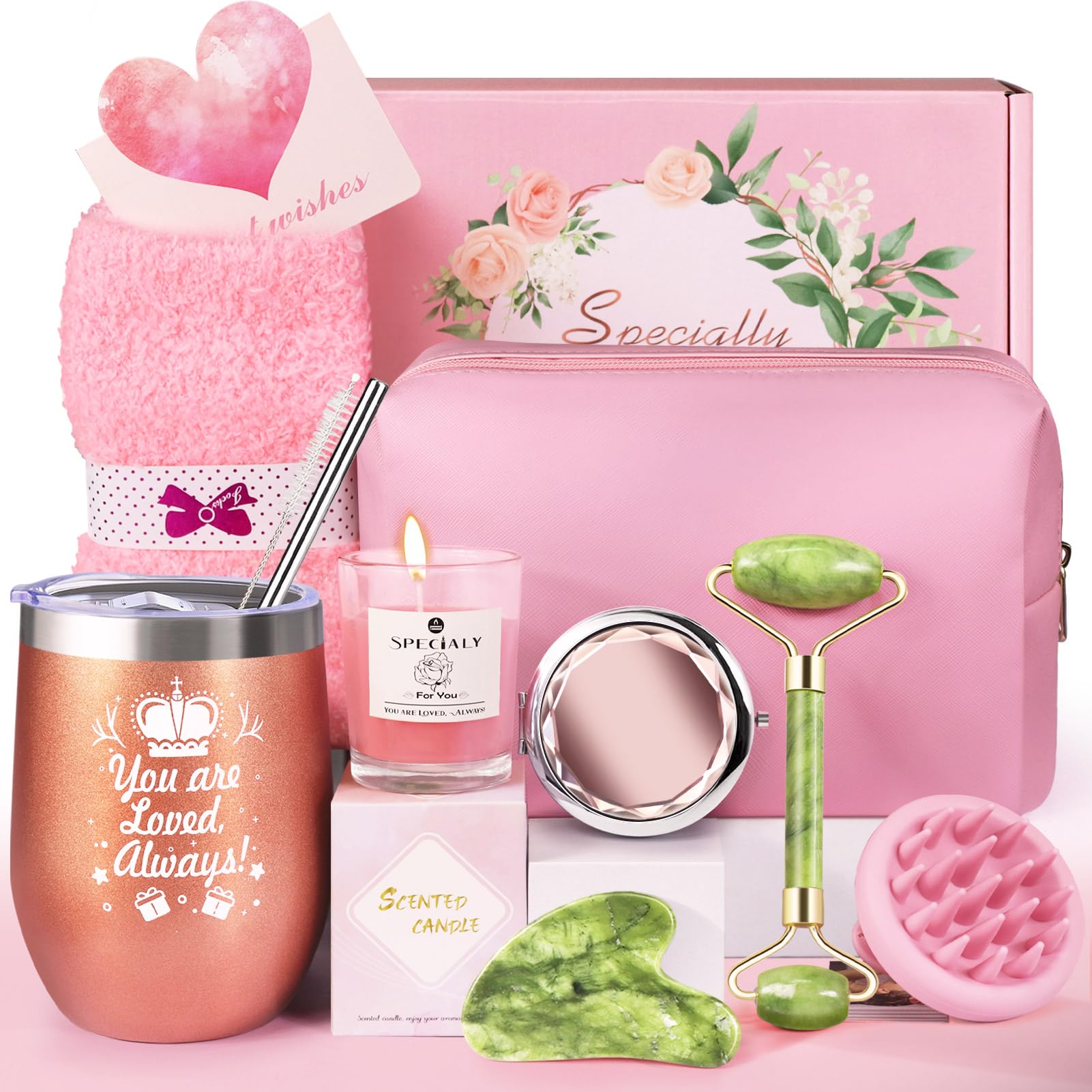LIVEHITOP Self Care Gift Set for Women – 10pc Pamper Hamper with Tumbler