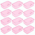 Goodma Rectangular Plastic Storage Boxes, 85 x 55 x 25 mm, Pink