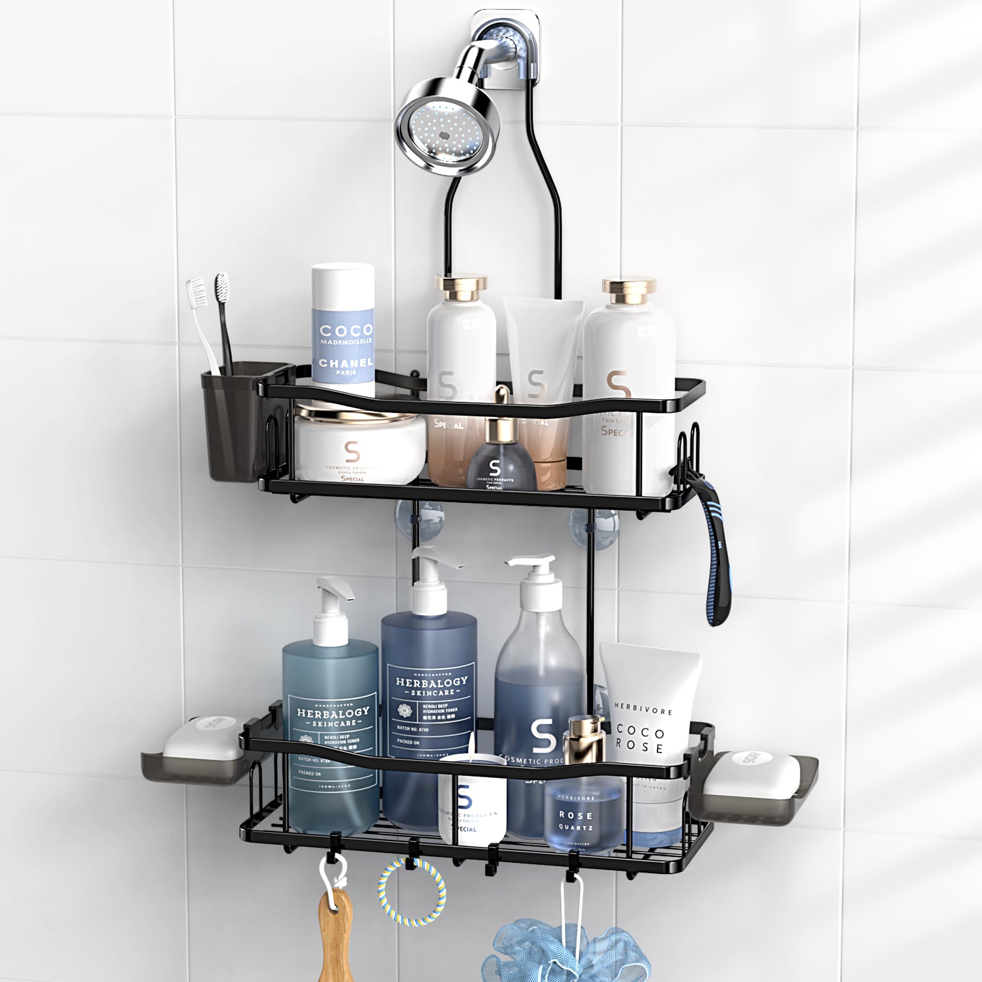 Jolof Store Hanging Shower Caddy – Rustproof 2-Tier Stainless Steel Rack