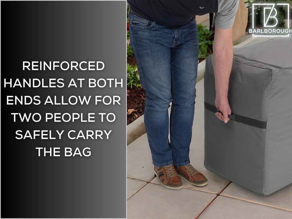 Barlborough Garden Cushion Storage Bag - Heavy Duty XL Cover - Grey