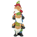 Design Toscano Tower of Three Garden Gnomes - Funny Outdoor Lawn Statue