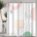 Lerores Body Contour Shower Curtain - 180x200cm Anti-Mould Polyester