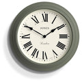 Jones Clocks Supper Club Large Wall Clock | 40cm Roman Numeral Green