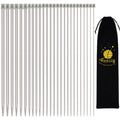Reessy 13-Pair Stainless Steel Knitting Needles Set | 2mm-10mm Straight Needles