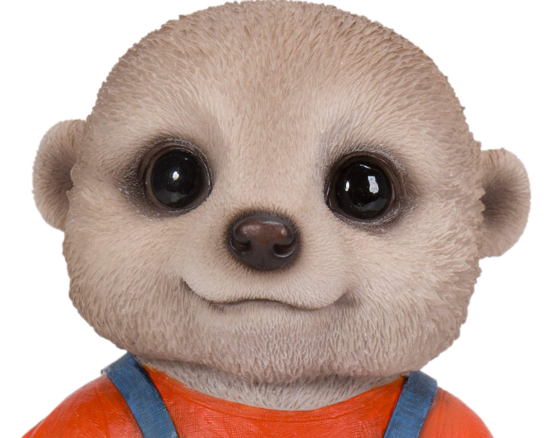 Vivid Arts Baby Meerkat Gardener Garden Ornament – Durable Resin Statue