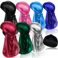 Silky Durag 8-Piece Set | 7 Durags & 1 Wave Cap for 360 Waves