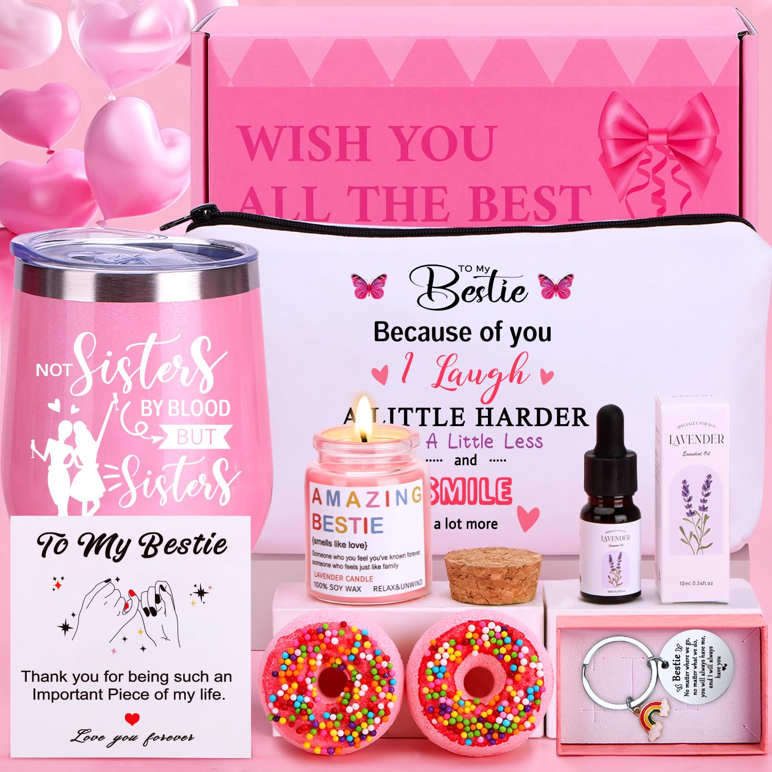 Jolof Store Friendship Pamper Hamper – Lavender Spa Gift Set with Tumbler