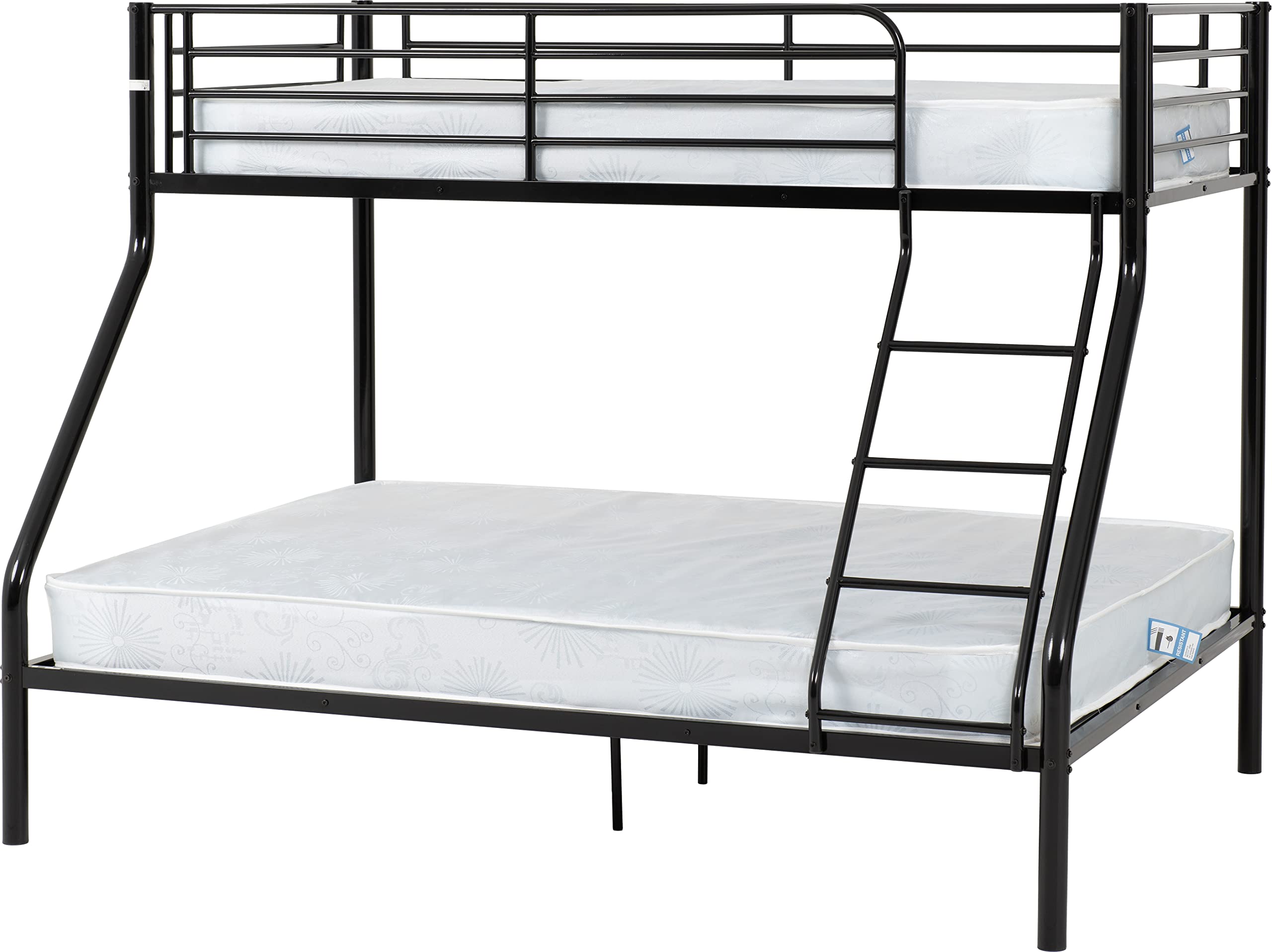 Seconique Tandi Triple Sleeper Bunk Bed - Black Metal Space Saving