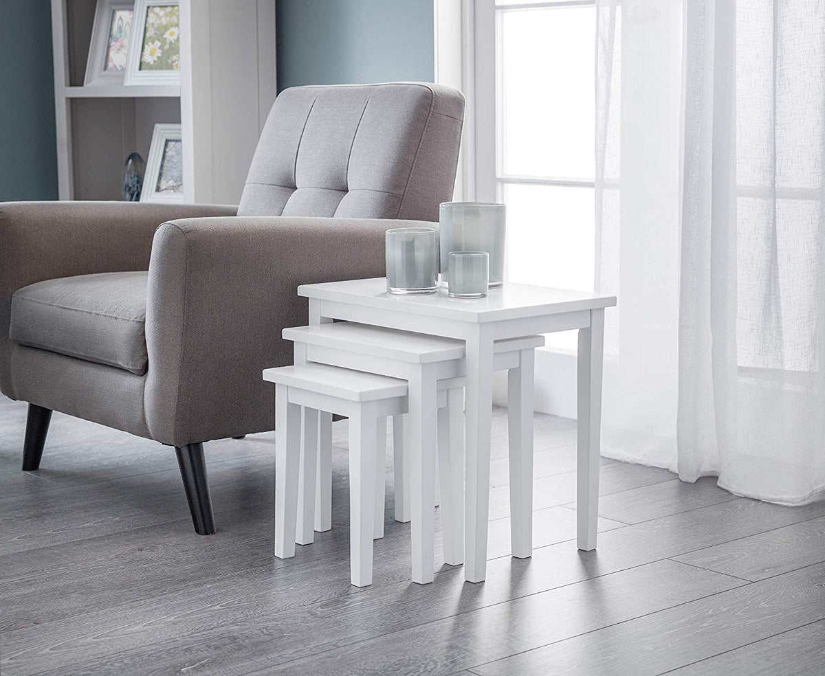 Julian Bowen Cleo Nest of Tables, White - image 3