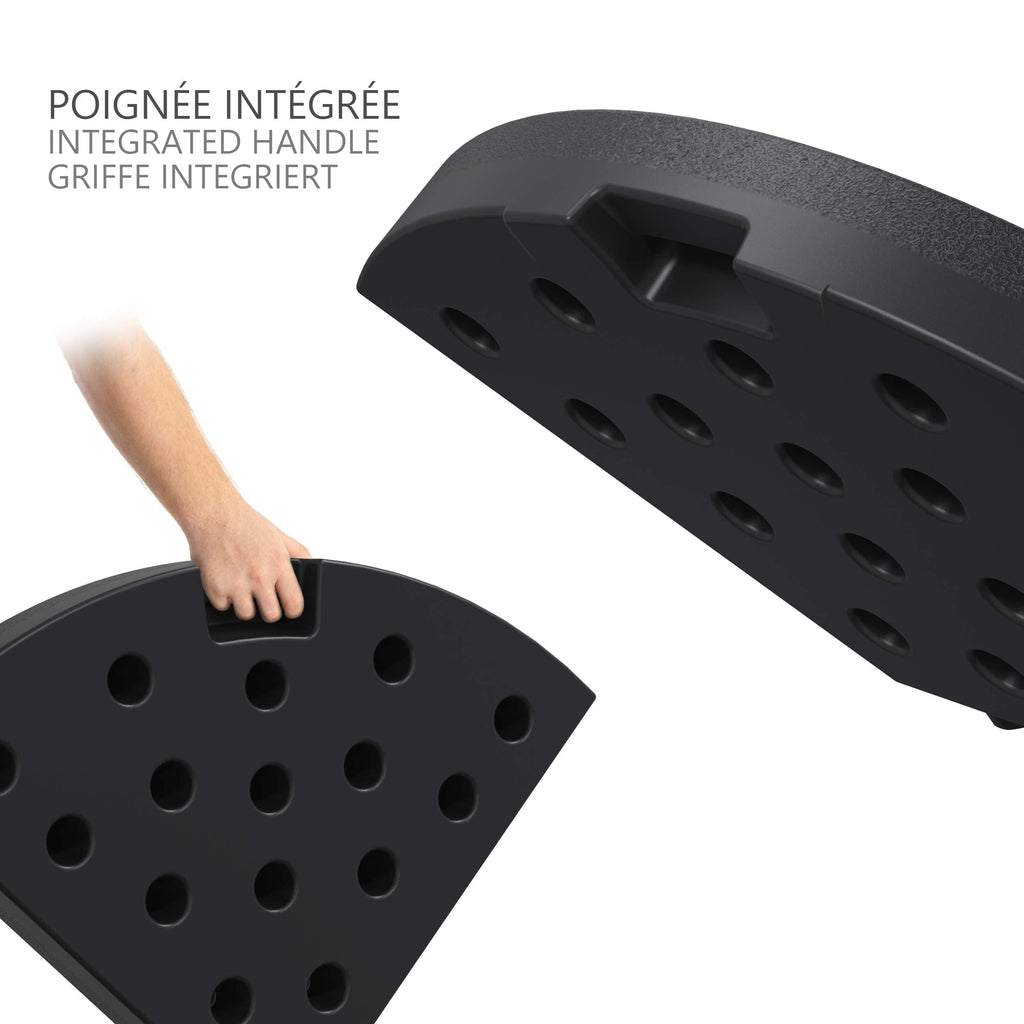 VOUNOT Parasol Base Weights | Set of 4 Round Sand or Water Filled Stands